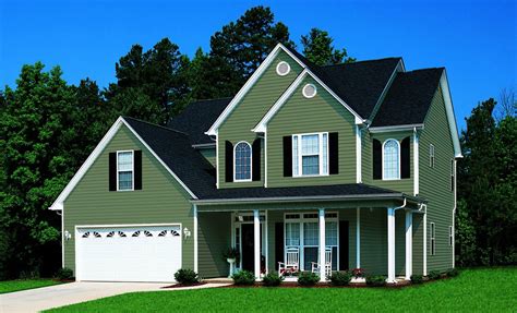 green vinyl siding for homes